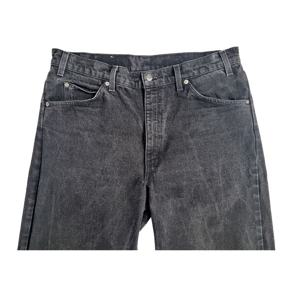 Vintage 90s Levi's 550 Orange Tab Black Relaxed Fit Jeans Men's Sz 36 X 34 - Picture 2 of 10